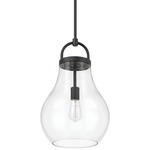 Mansfield Pendant - Matte Black / Clear