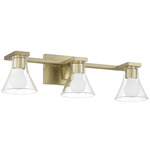 Gilford Bathroom Vanity Light - Champagne Gold / Clear