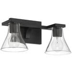 Gilford Bathroom Vanity Light - Matte Black / Clear