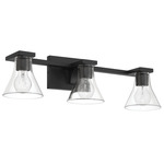 Gilford Bathroom Vanity Light - Matte Black / Clear