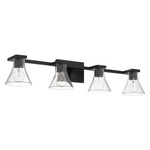 Gilford Bathroom Vanity Light - Matte Black / Clear