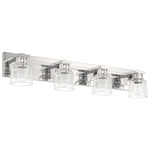 Dryden Bathroom Vanity Light - Polished Nickel / Clear