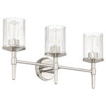 Andrea Bathroom Vanity Light - Polished Nickel / Clear