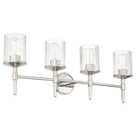 Andrea Bathroom Vanity Light - Polished Nickel / Clear