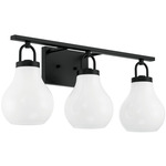 Mansfield Bathroom Vanity Light - Matte Black / Opal