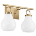 Mansfield Bathroom Vanity Light - Champagne Gold / Opal
