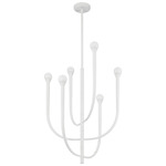 Dahlia Tiered Chandelier - Plaster White / Opal