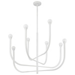 Dahlia Tiered Chandelier - Plaster White / Opal