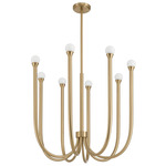 Dahlia Chandelier - Brass / Opal