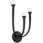 Dahlia Wall Sconce - Plaster Black / Opal