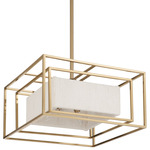 Abbey Convertible Pendant - Brass / Cream