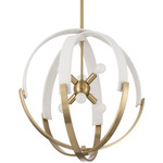 Abbey Ring Chandelier - Brass / Cream