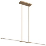Overture Color Select Linear Chandelier - Champagne Gold / White