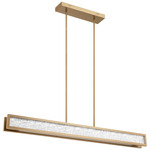 Courtney Color-Select Linear Chandelier - Champagne Gold / Clear Water