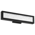 Courtney Color-Select Bathroom Vanity Light - Textured Black / Clear Water