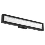 Courtney Color-Select Bathroom Vanity Light - Textured Black / Clear Water