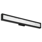 Courtney Color-Select Bathroom Vanity Light - Textured Black / Clear Water