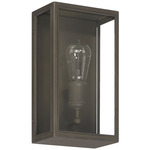 Hollis Outdoor Wall Sconce - Blackened Brass / Clear