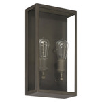 Hollis Outdoor Wall Sconce - Blackened Brass / Clear