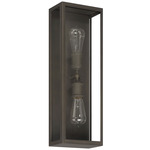 Hollis Outdoor Wall Sconce - Blackened Brass / Clear