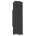 Jasper Outdoor Wall Sconce - Textured Black / Clear