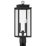 Hillside Outdoor Post Light - Textured Black / Clear