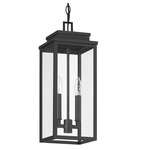 Hillside Outdoor Pendant - Textured Black / Clear