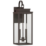 Hillside Outdoor Wall Sconce - Dark Bronze / Clear