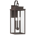 Hillside Outdoor Wall Sconce - Dark Bronze / Clear