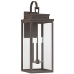 Hillside Outdoor Wall Sconce - Dark Bronze / Clear