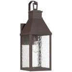 Glencrest Outdoor Wall Sconce - Dark Bronze / Clear Water