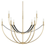 Sussex Chandelier - Champagne-Gold / Black