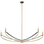 Sussex Linear Chandelier - Champagne-Gold / Black