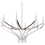 Sussex Chandelier - Polished-Nickel / Dark Brown