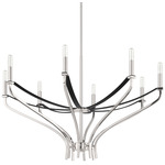 Sussex Chandelier - Polished Nickel / Black
