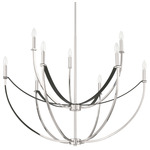 Sussex Chandelier - Polished Nickel / Black