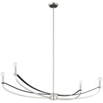 Sussex Linear Chandelier - Polished Nickel / Black