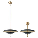 Sinclair Color Select Dual Mount Pendant - Champagne Gold / Black