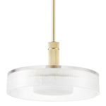 Como Convertible Pendant - Champagne Gold / Clear