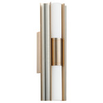 Colton Color-Select Double Bathroom Vanity Light - Champagne Gold / Opal