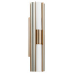 Colton Color-Select Double Bathroom Vanity Light - Champagne Gold / Opal