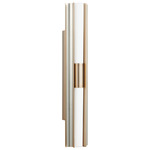 Colton Color-Select Double Bathroom Vanity Light - Champagne Gold / Opal