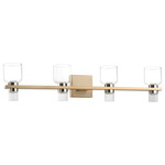 Amelia Color-Select Bathroom Vanity Light - Champagne Gold / Clear