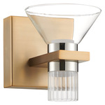 Blake Color-Select Wall Sconce - Champagne Gold / Clear