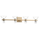 Blake Color-Select Bathroom Vanity Light - Champagne Gold / Clear