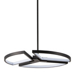 Alfie Color-Select Round Chandelier - Textured Black / White