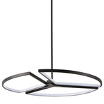 Alfie Color-Select Round Chandelier - Textured Black / White