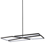 Alfie Color-Select Rectangular Chandelier - Textured Black / White