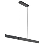 Falsetto Linear Color-Select Chandelier - Textured Black / White