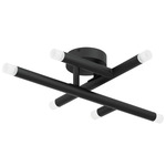 Manhattan Wall / Ceiling Light - Matte Black / Frosted